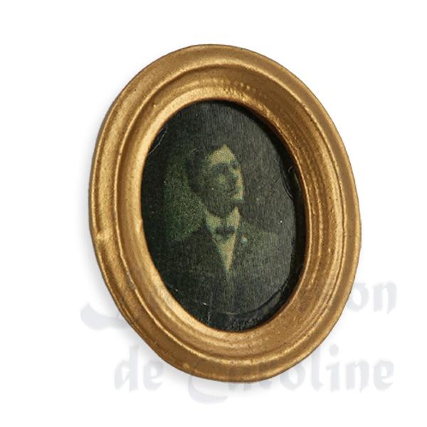 Cadre photo oval homme miniature 1/12