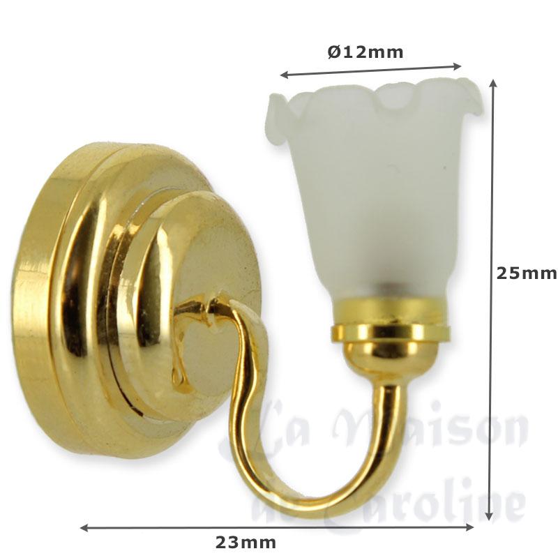 Applique LED Tulipe pour maisons de poupées 1/12