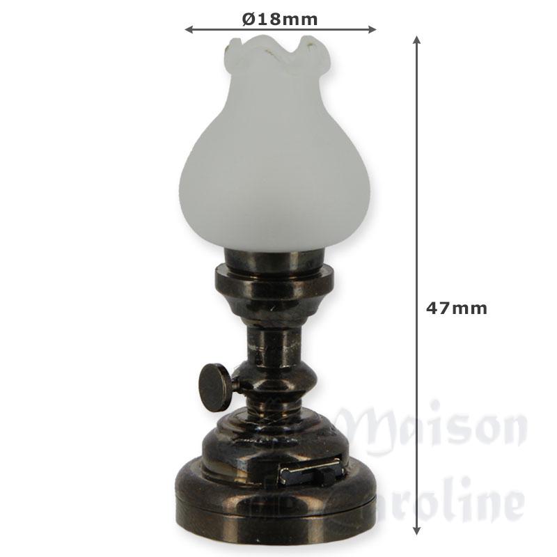 Lampe De Table LED Pétrole pour maisons de poupées 1/12
