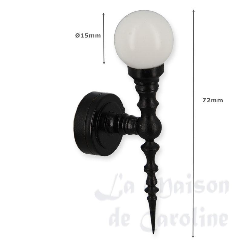 Applique LED murale boule pointe noire Bilder 1