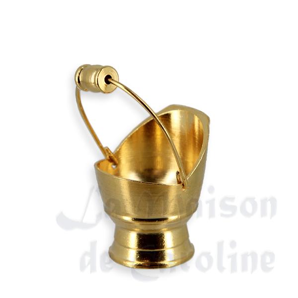 Seau à charbon laiton miniature 1/12