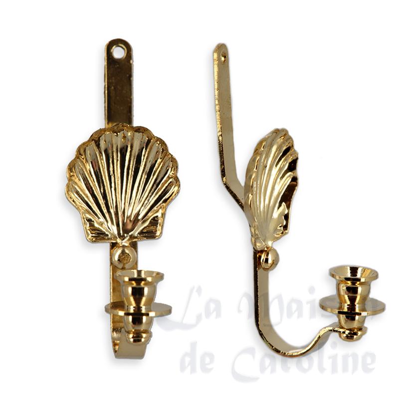 Paire d'appliques pour bougies miniature 1/12