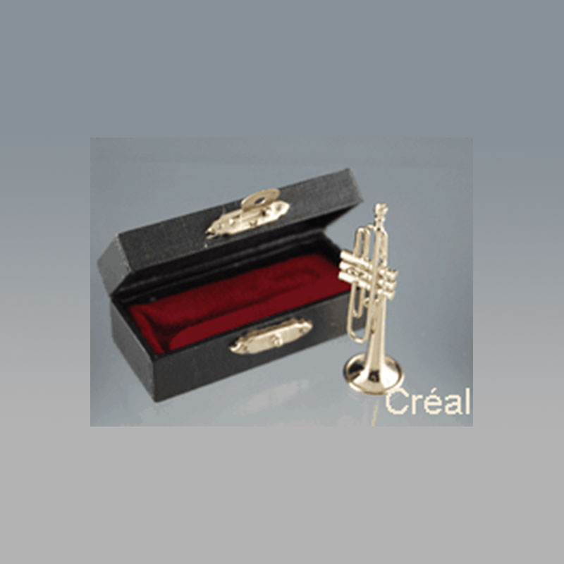 Trompette avec coffret noir miniature 1/12