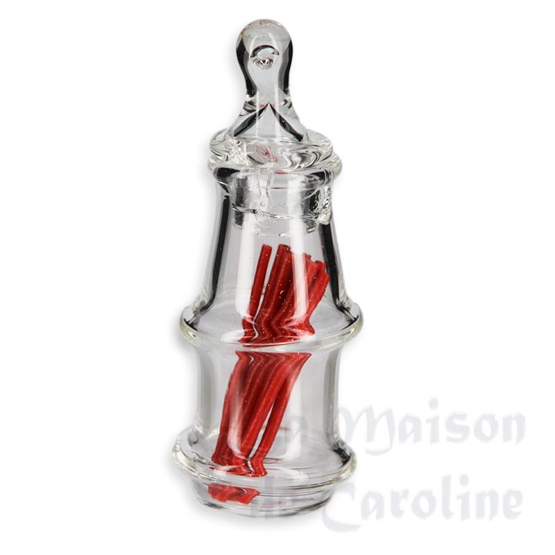 Bocal à sucre d'orge verre miniature 1/12