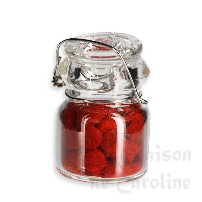 Bocal en verre: conserve tomate rouge miniature 1/12