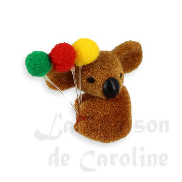 Koala av.3 ballons peluche miniature 1/12
