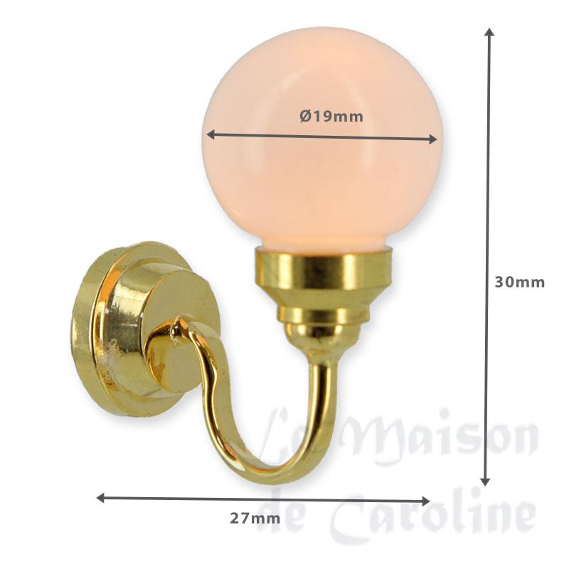 Applique 12V CLIP Globe pour maisons de poupées 1/12