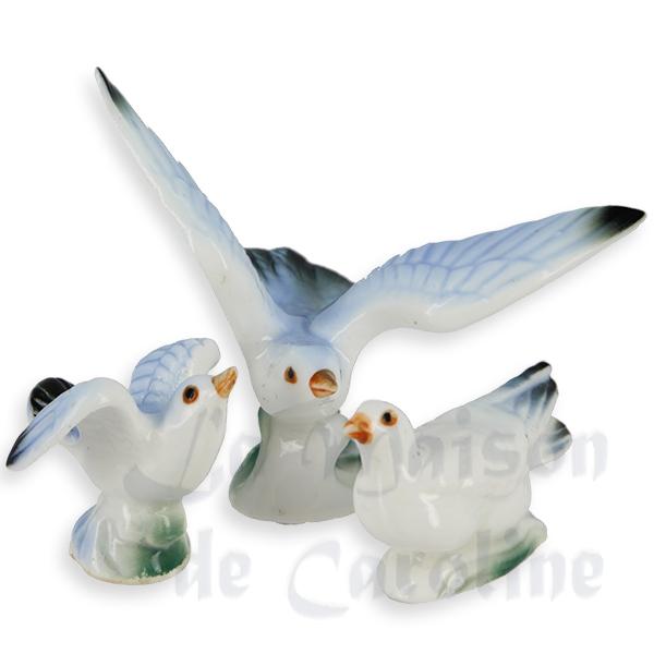 Famille Mouette 3 pcs miniature 1/12