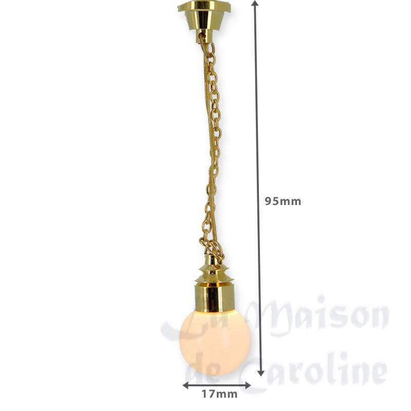Suspension 12V CLIP Laiton Globe Bilder 1