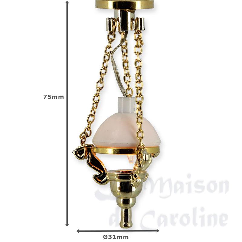 Suspension 12V Pétrole Laiton Bilder 1