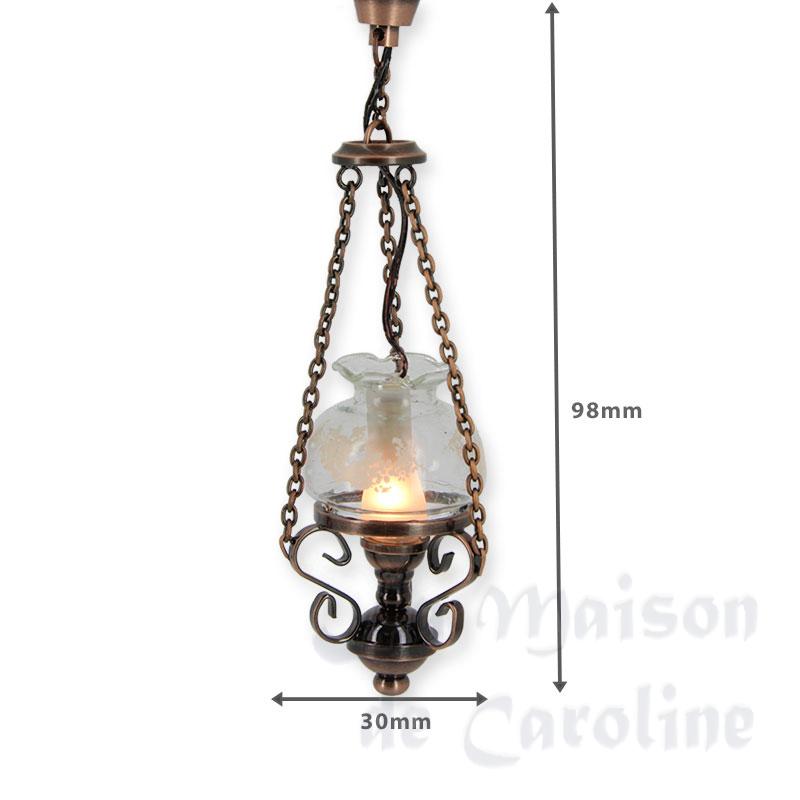 Suspension 12V CLIP Pétrole Verre Bilder 1