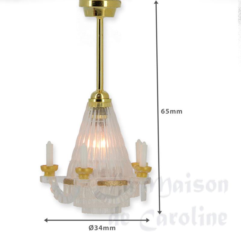 Lustre 12V Doré 5 Branches CLIP Bilder 1
