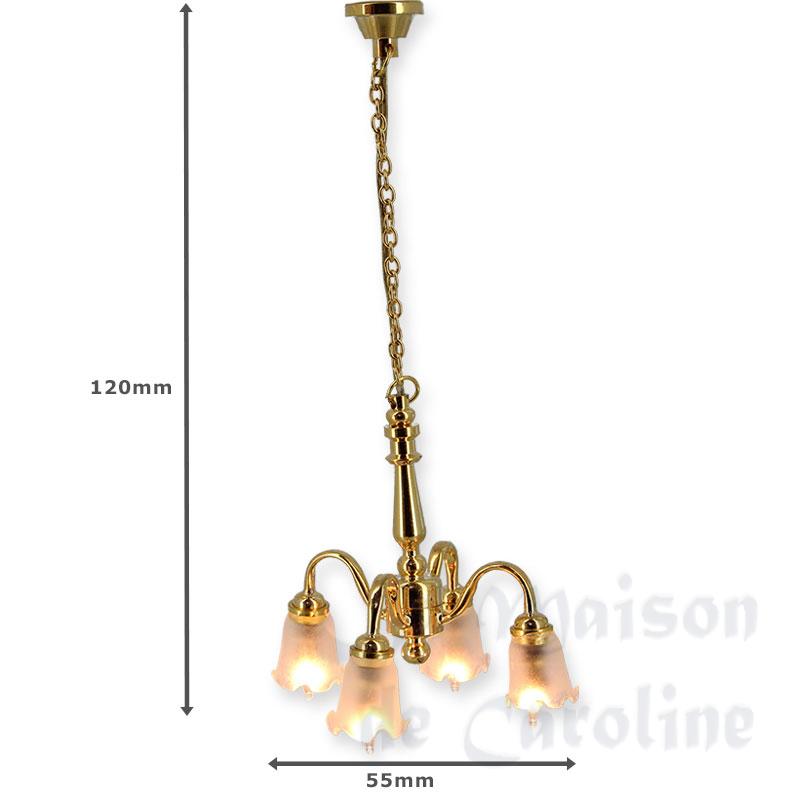 Lustre 12V CLIP Antique 4 Tulipes Bilder 1