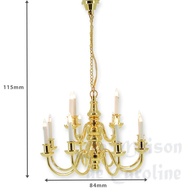 Lustre 12V CLIP Laiton 12 Branches Bilder 1
