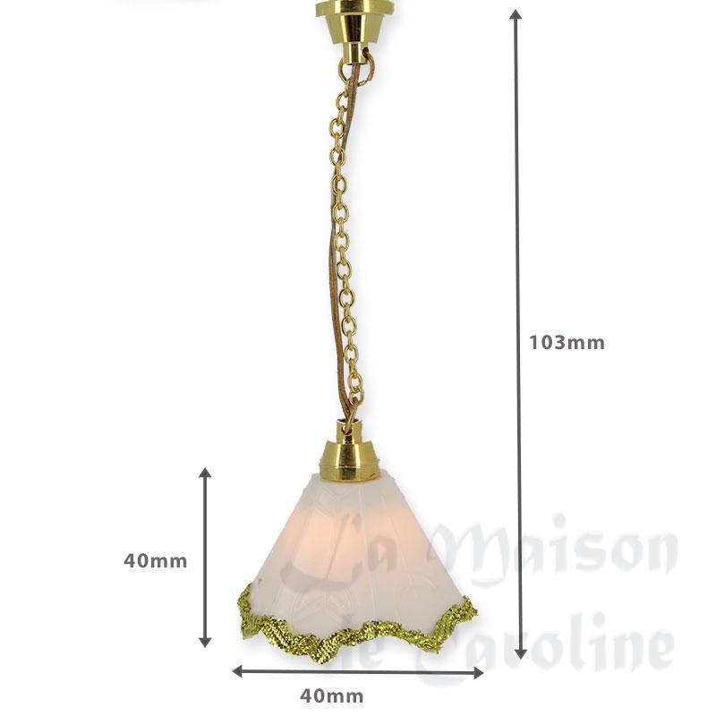 Suspension 12V CLIP Laiton Hexagonale Bilder 1