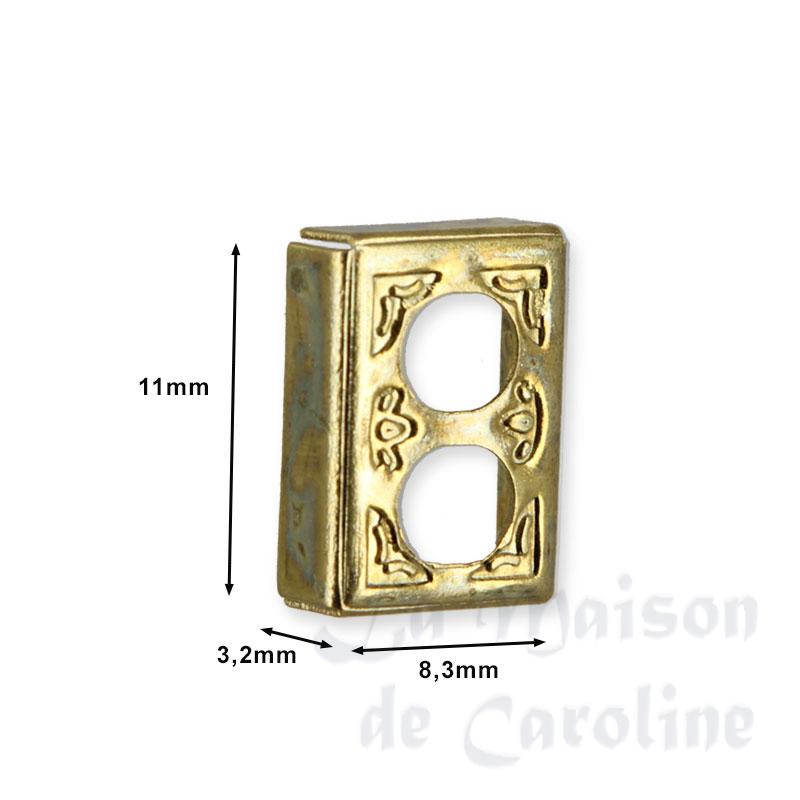 Boitier dore pour prise de courant 2506 pour maisons de poupées 1/12 photo 2
