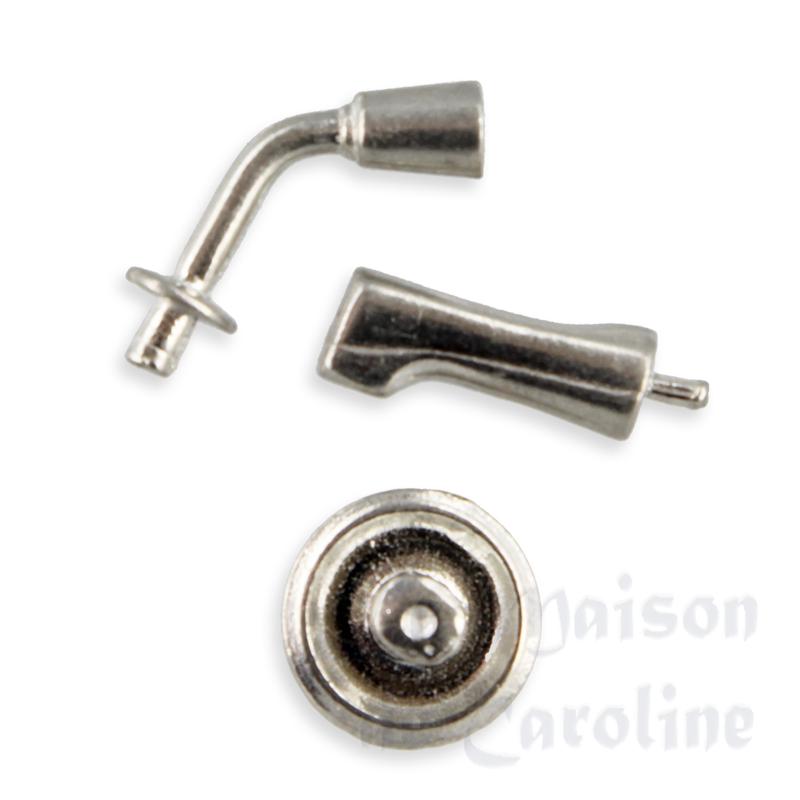 Robinetterie douche chromee pour maisons de poupées 1/12 Robinetterie douche chromee pour maisons de poupées 1/12