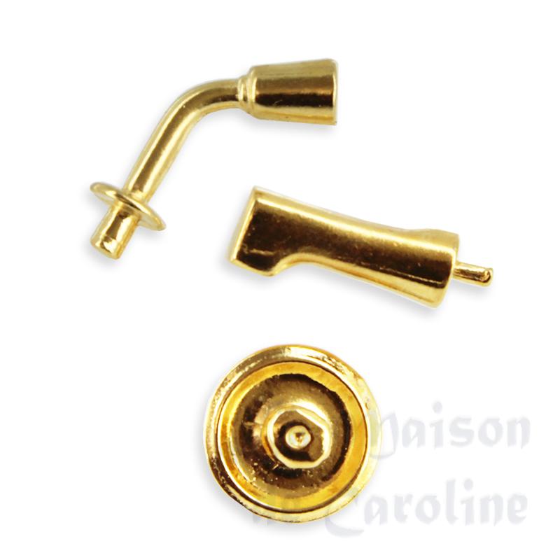 Robinetterie douche doree pour maisons de poupées 1/12 Robinetterie douche doree pour maisons de poupées 1/12