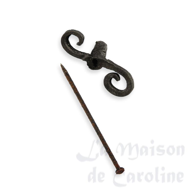 Paire de loquets pour volets pour maisons de poupées 1/12 Paire de loquets pour volets pour maisons de poupées 1/12