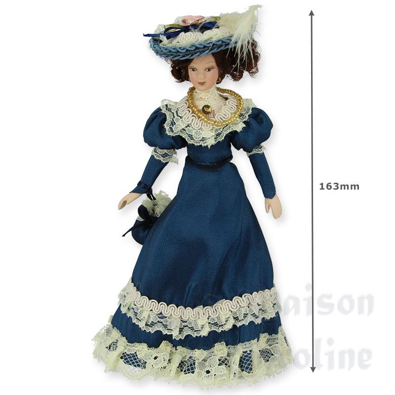 Poupée porcelaine robe bleue Bilder 1
