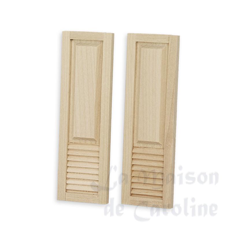 petits volets alsaciens petits (la paire) pour maisons de poupées 1/12 petits volets alsaciens petits (la paire) pour maisons de poupées 1/12