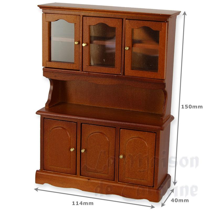buffet de cuisine 3 portes merisier miniature 1:12 Bilder 1