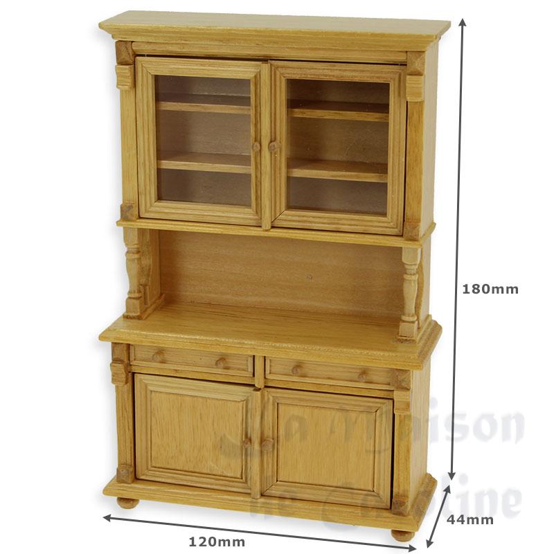 buffet de cuisine 2 portes chene clair miniature 1:12 Bilder 1