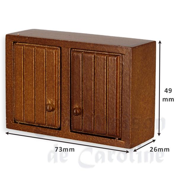 Element cuisine suspendu noyer meuble miniature 1/12 photo 2 Element cuisine suspendu noyer meuble miniature 1/12 photo 2