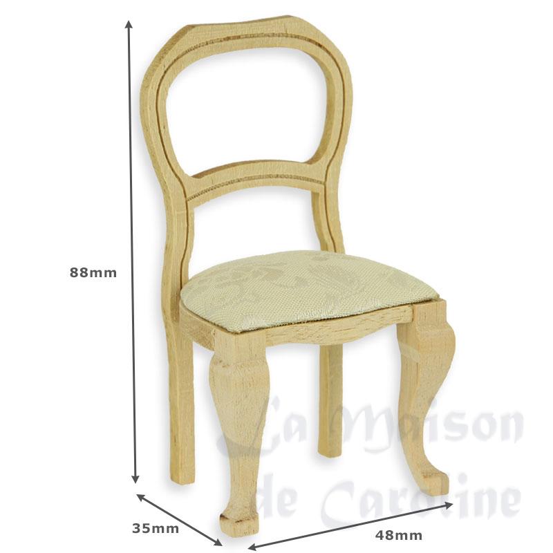 Chaise nature meuble miniature 1/12 Chaise nature meuble miniature 1/12