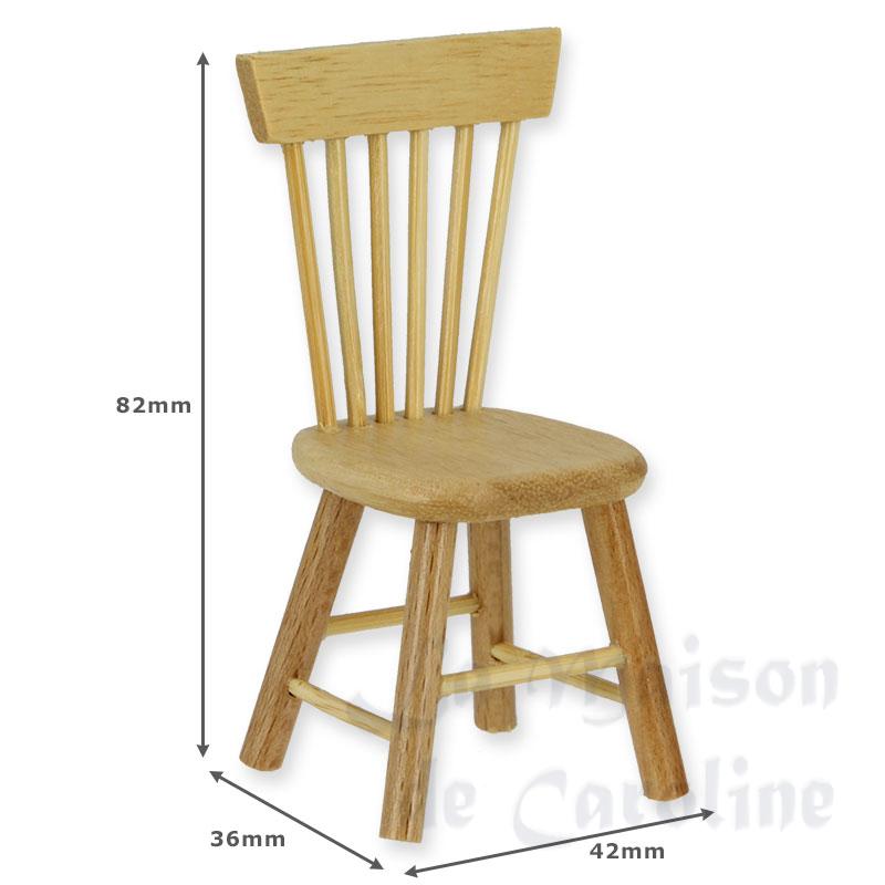 chaise cuisine chene clair miniature 1:12 Bilder 1