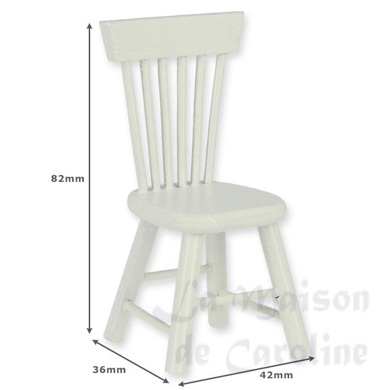 chaise de cuisine blanche miniature 1:12 Bilder 1