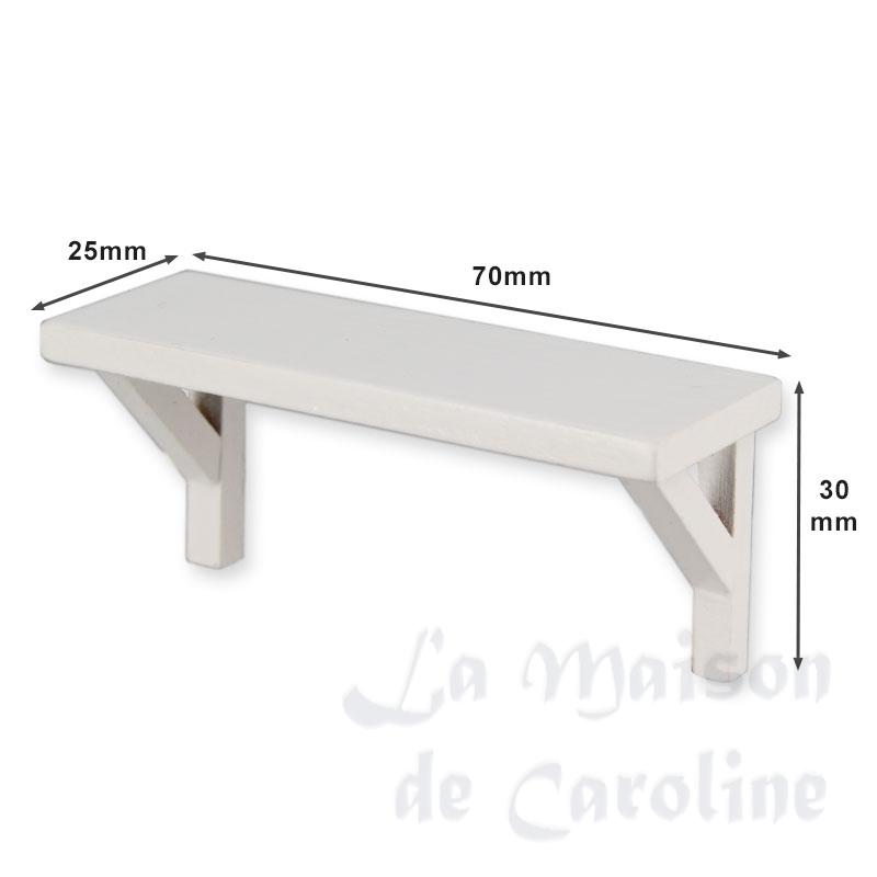 Etagère blanche meuble miniature 1/12 photo 2