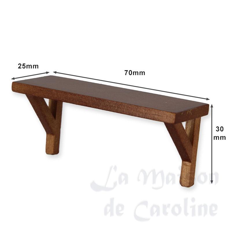 Etagère noyer meuble miniature 1/12 photo 2