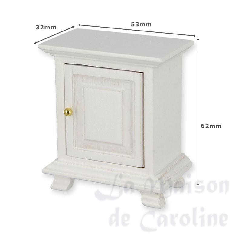 Table de nuit 1 porte blanc Bilder 1
