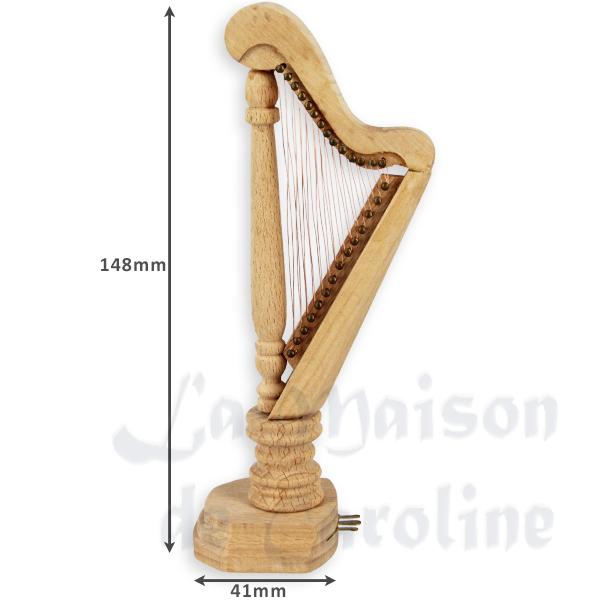 Harpe non vernie meuble miniature 1/12 photo 2 Harpe non vernie meuble miniature 1/12 photo 2