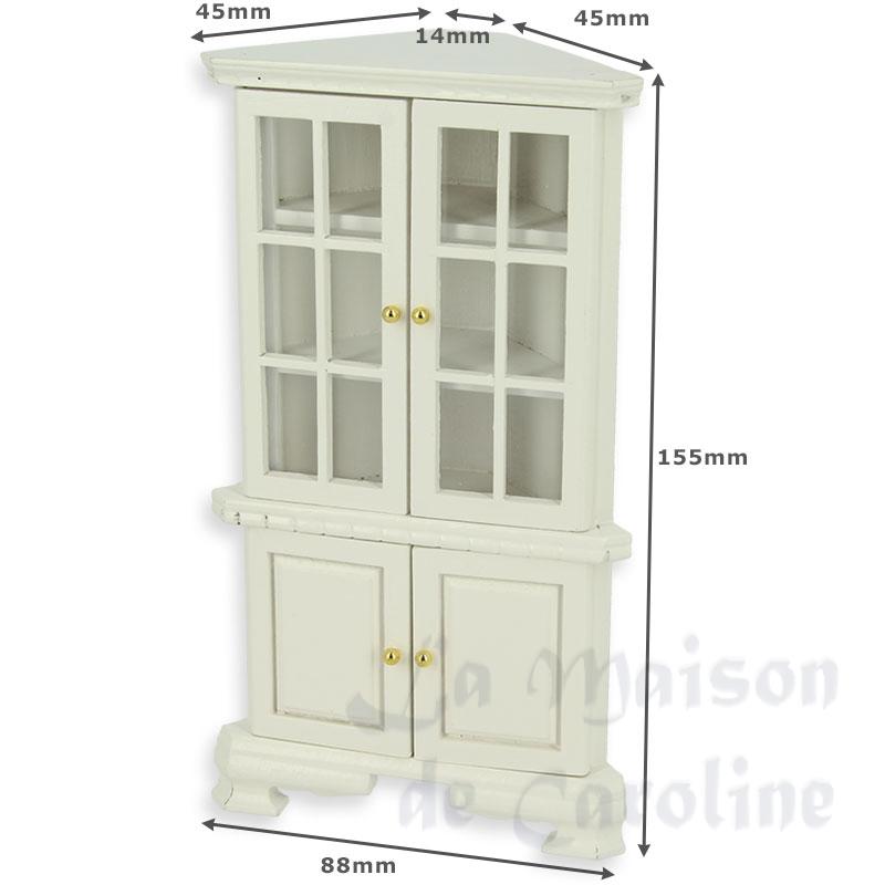 Deux corps d angle blanc meuble miniature 1/12