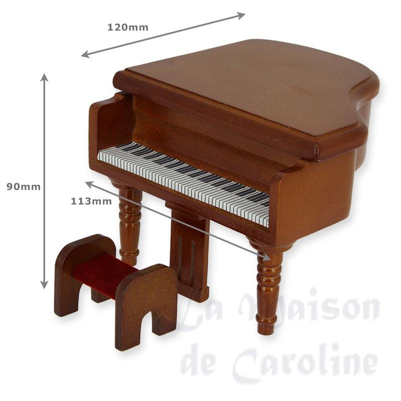 Piano à queue avec tabouret merisier Bilder 2