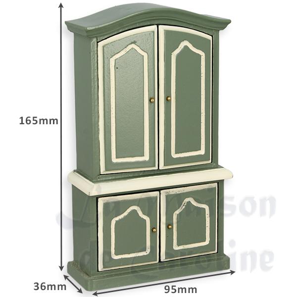 meuble deux-corps vert meuble miniature 1/12 photo 2