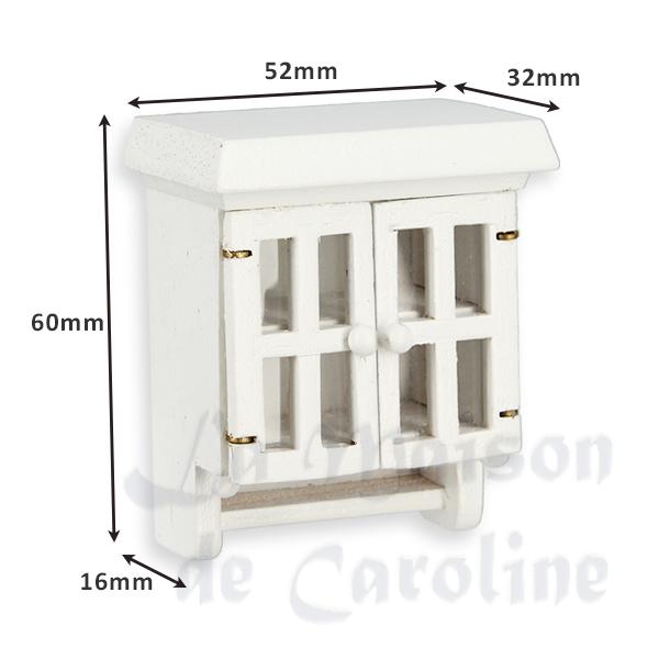 Armoire à pharmacie salle de bain blanche meuble miniature 1/12 photo 2 Armoire à pharmacie salle de bain blanche meuble miniature 1/12 photo 2