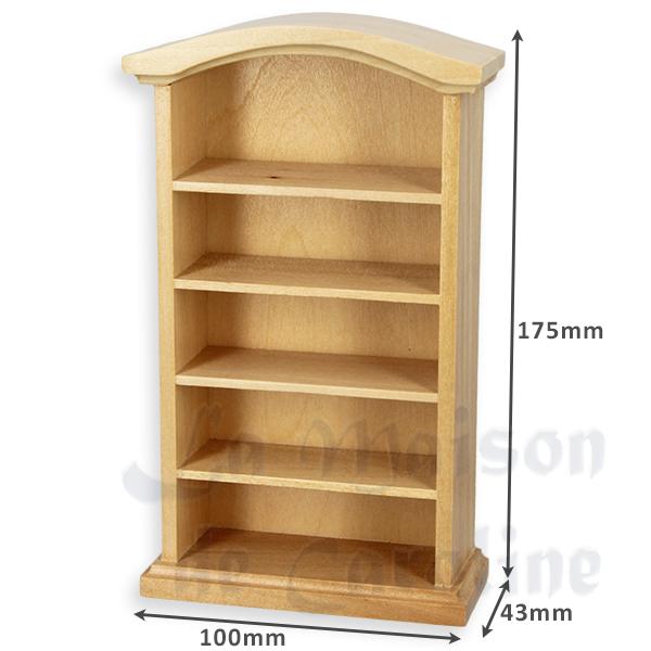 Armoire ouverte chene clair meuble miniature 1/12 photo 2