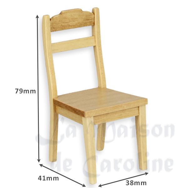 Chaise chene clair meuble miniature 1/12 photo 2 Chaise chene clair meuble miniature 1/12 photo 2