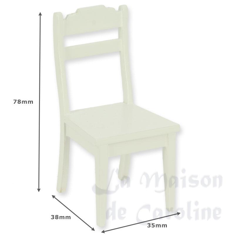 chaise de cuisine blanche miniature 1:12 Bilder 1