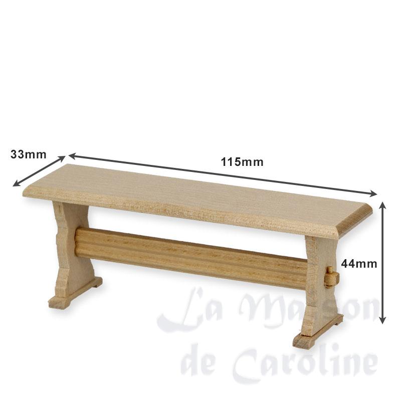 Banc simple non verni Bilder 1