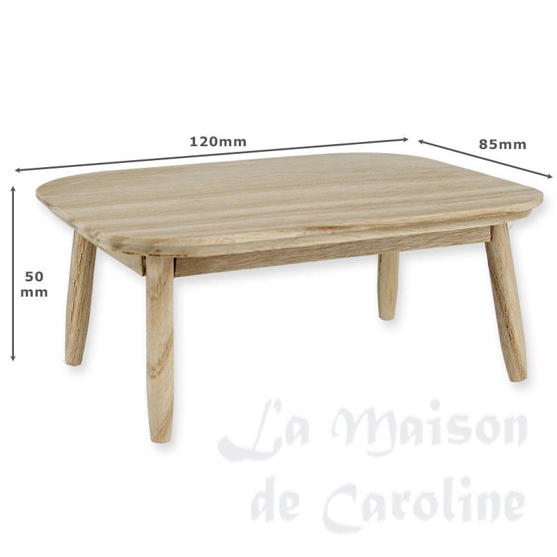 Table moderne frêne nature meuble miniature 1/12 Table moderne frêne nature meuble miniature 1/12