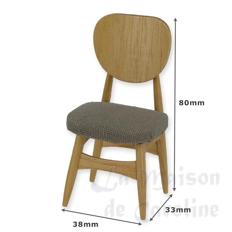 Chaise moderne vernie meuble miniature 1/12 Chaise moderne vernie meuble miniature 1/12