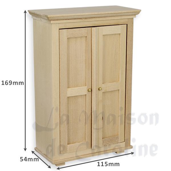 Armoire L Philippe chene clair meuble miniature 1/12 photo 2