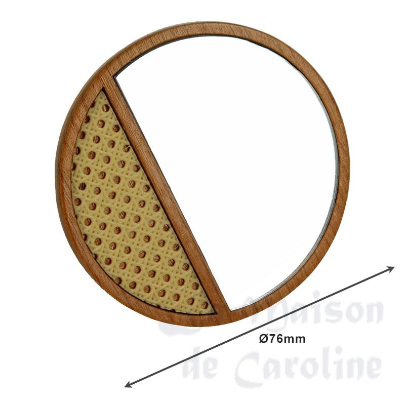 Miroir décor rond Teak Bilder 1