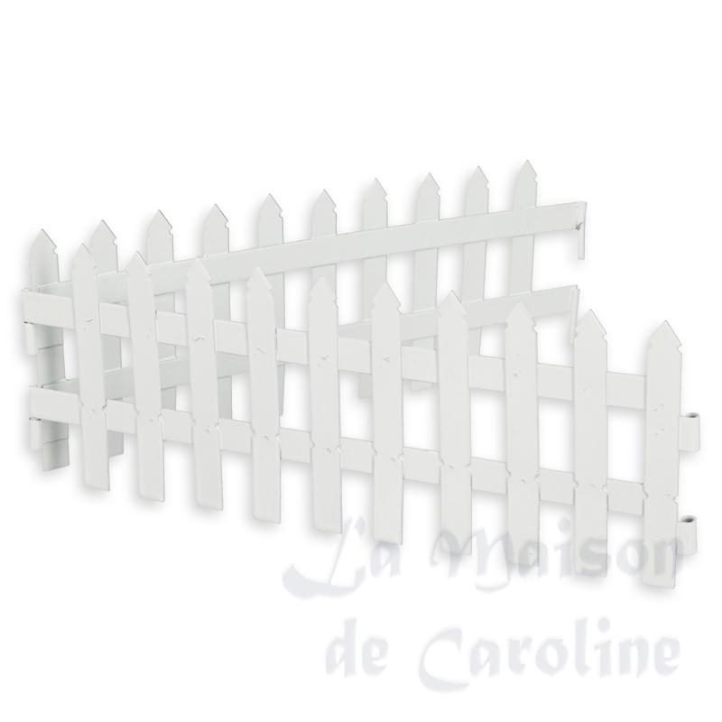 Barrière blanche metallique, 4pcs meuble miniature 1/12 Barrière blanche metallique, 4pcs meuble miniature 1/12
