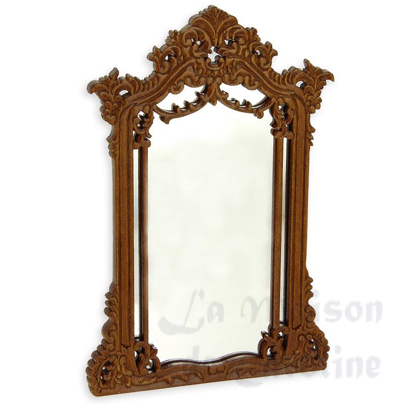Miroir Louis XV noyer meuble de collection Trianon 1/12 Miroir Louis XV noyer meuble de collection Trianon 1/12