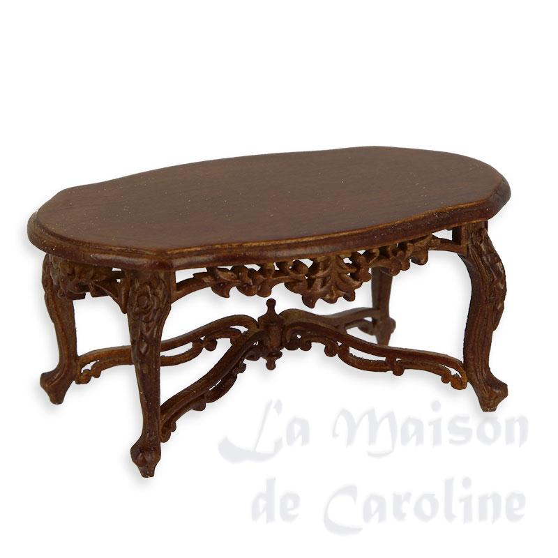 Table basse Louis XV noyer meuble de collection Trianon 1/12
